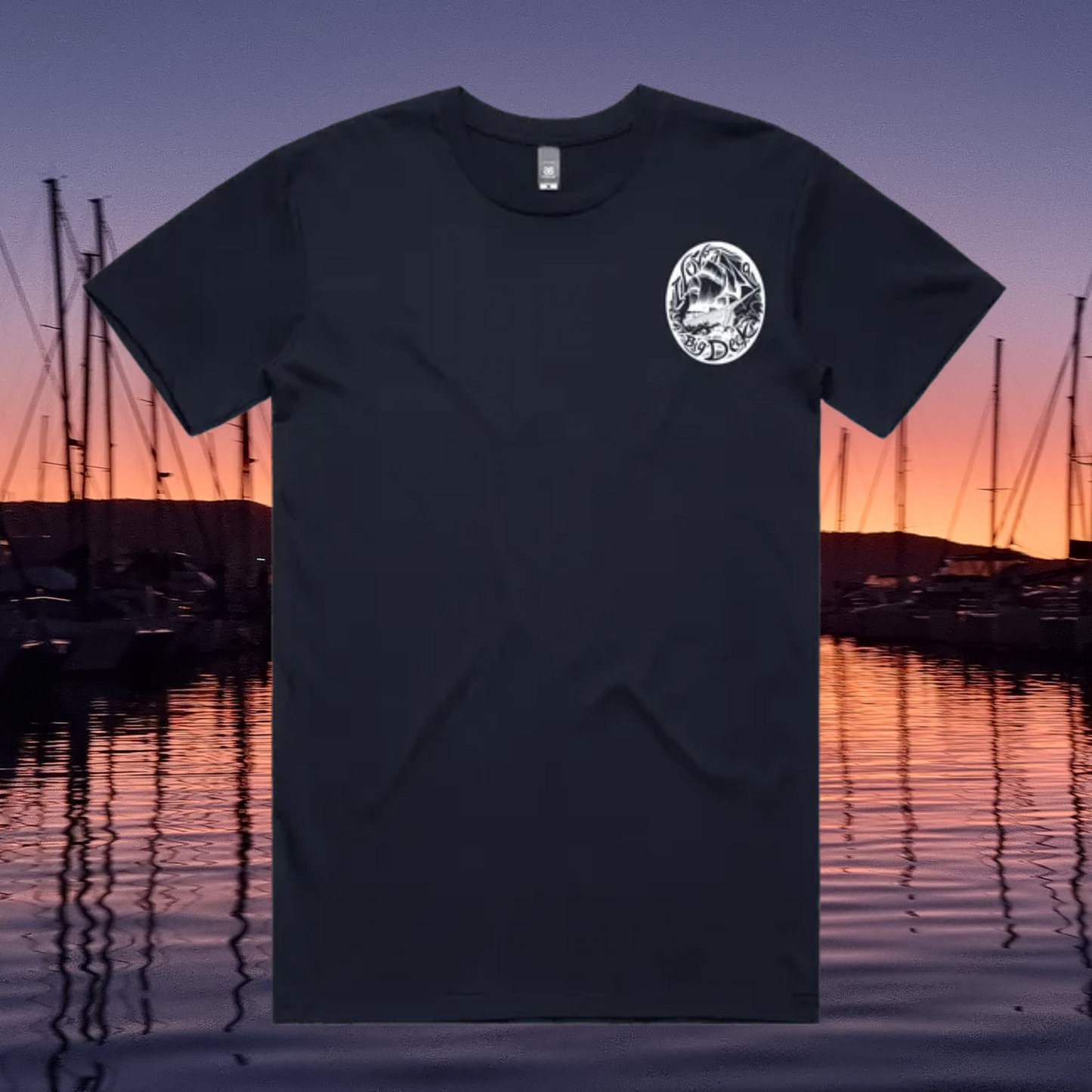 I Love a Big Deck tee (dark)